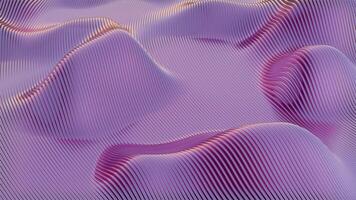 a 3d rendering of a purple and gold wave pattern video