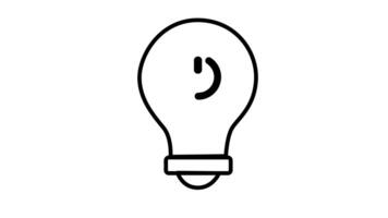 Animation Idea Icon Lightbulb monochrome suitable for Business Content video