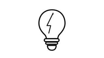 Animation Idea Icon Lightbulb monochrome suitable for Business Content video