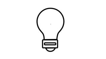 Animation Idea Icon Lightbulb monochrome suitable for Business Content video