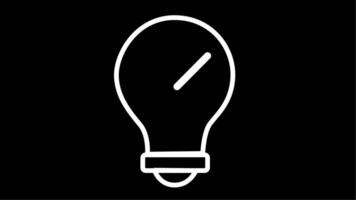 Animation Idea Icon Lightbulb monochrome suitable for Business Content video