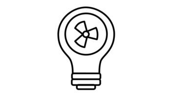 Animation Idea Icon Lightbulb monochrome suitable for Business Content video