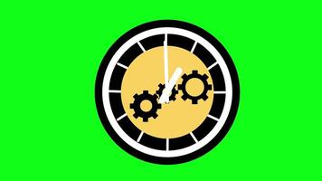 animación de reloj icono para hora monitor video