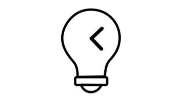 animazione idea icona lampadina monocromatico adatto per attività commerciale soddisfare video