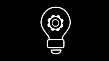 Animation Idea Icon Lightbulb monochrome suitable for Business Content video