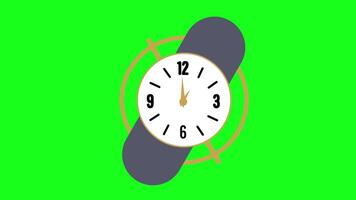animation de l'horloge icône pour temps afficher video