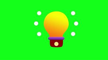 animation idée icône ampoule video