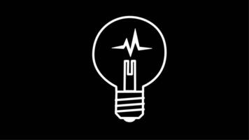 Animation Idea Icon Lightbulb monochrome suitable for Business Content video