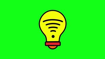 animazione idea icona lampadina video