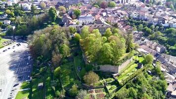 Drone flying over Val de Briey, Meurthe-et-Moselle, aerial view of the ramparts and the city video