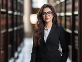 Female lawyer at work close-up. Woman career concept photo