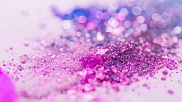 Beauty product and cosmetics texture, makeup shimmer glitter, blush eyeshadow powder as abstract luxury cosmetic background video