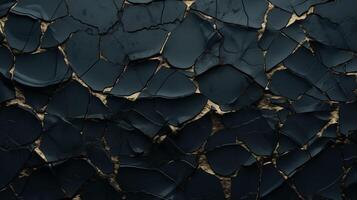 Refined black marble background with golden cracks creating an artistic design photo