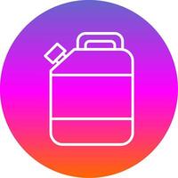 Jerry Can Line Gradient Circle Icon vector