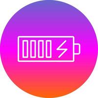 Battery Line Gradient Circle Icon vector