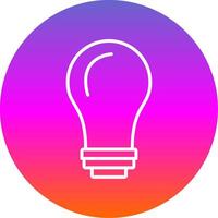 Light Bulb Line Gradient Circle Icon vector