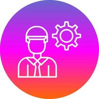 Engineering Line Gradient Circle Icon vector