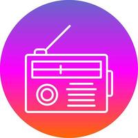 Radio Line Gradient Circle Icon vector