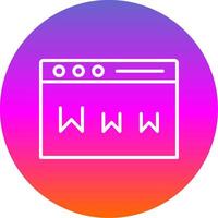 Www Line Gradient Circle Icon vector