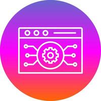 sitio web algoritmo línea degradado circulo icono vector