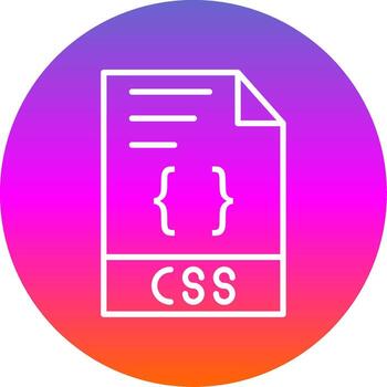 CSS Line Gradient Circle Icon vector