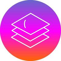 Layer Line Gradient Circle Icon vector
