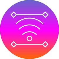 Wireless Line Gradient Circle Icon vector