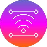 Wireless Line Gradient Circle Icon vector