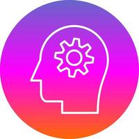 Creative Solution Line Gradient Circle Icon vector