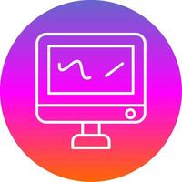 Digital Drawing Line Gradient Circle Icon vector