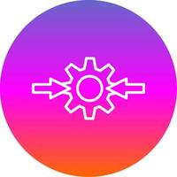 Integeation Line Gradient Circle Icon vector