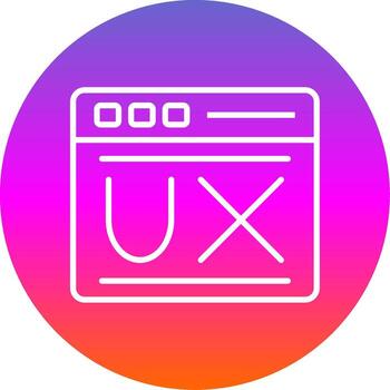 User Experience Line Gradient Circle Icon vector