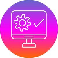 System Line Gradient Circle Icon vector