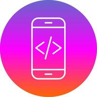 App Development Line Gradient Circle Icon vector