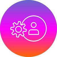 Skills Line Gradient Circle Icon vector