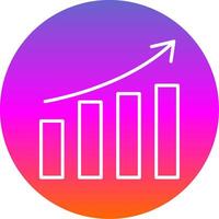 Growth Line Gradient Circle Icon vector