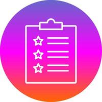 Feedback Form Line Gradient Circle Icon vector