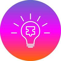 Solution Line Gradient Circle Icon vector