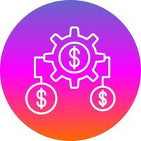 Money Expert Line Gradient Circle Icon vector