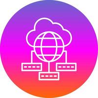 Data Sumit Line Gradient Circle Icon vector