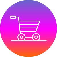 Shopping Cart Line Gradient Circle Icon vector