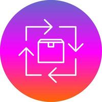 Commodity Turnover Line Gradient Circle Icon vector