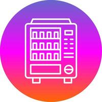 Vending Machine Line Gradient Circle Icon vector