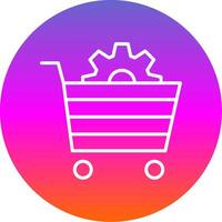 E-commerce Solution Line Gradient Circle Icon vector