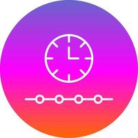 Free Time Line Gradient Circle Icon vector