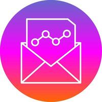 Email Marketing Line Gradient Circle Icon vector