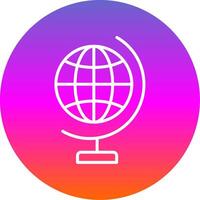 Global World Line Gradient Circle Icon vector