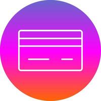 Credit Card Line Gradient Circle Icon vector