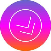 Chevron Line Gradient Circle Icon vector