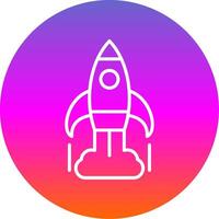 Business Startup Line Gradient Circle Icon vector